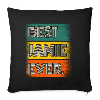 Jamie Name Gift Quote Funny - Sofa pillowcase 17,3'' x 17,3'' (45 x 45 cm) - black - Front
