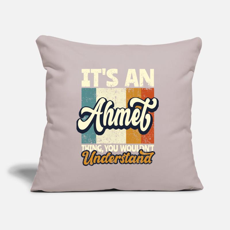 Name Ahmet Gift First Name Personalized Sofa pillowcase 17,3'' x 17,3'' (45 x 45 cm)