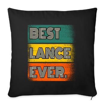 Lance Name Geschenk Spruch Lustig - Sofakissenbezug 45 x 45 cm - Schwarz - Vorne