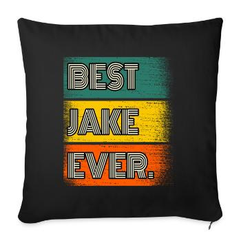 Jake Name Geschenk Spruch Lustig - Sofakissenbezug 45 x 45 cm - Schwarz - Vorne