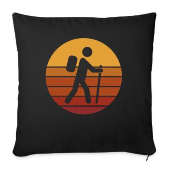 Hiking Hiking Gift Sayings - Sofa pillowcase 17,3'' x 17,3'' (45 x 45 cm) - black - Front