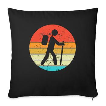 Hiking Hiking Gift Sayings - Sofa pillowcase 17,3'' x 17,3'' (45 x 45 cm) - black - Front
