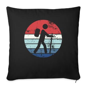Hiking Hiking Gift Sayings - Sofa pillowcase 17,3'' x 17,3'' (45 x 45 cm) - black - Front