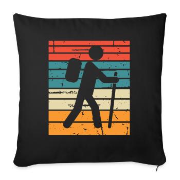 Hiking Hiking Gift Sayings - Sofa pillowcase 17,3'' x 17,3'' (45 x 45 cm) - black - Front