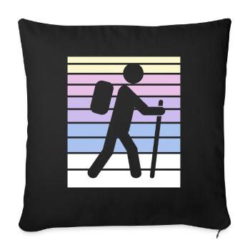Hiking Hiking Gift Sayings - Sofa pillowcase 17,3'' x 17,3'' (45 x 45 cm) - black - Front