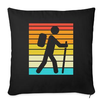 Hiking Hiking Gift Sayings - Sofa pillowcase 17,3'' x 17,3'' (45 x 45 cm) - black - Front