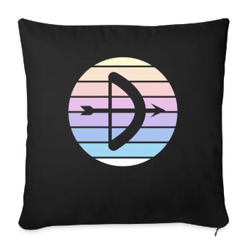 Cadeau de tir à l’arc Dire tir à l’arc - Housse de coussin décorative 45 x 45 cm - noir - Devant