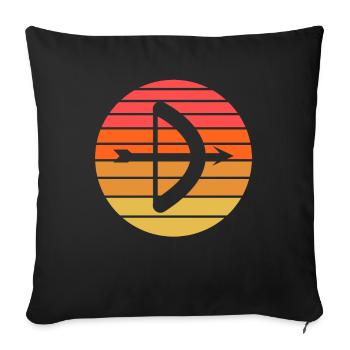 Cadeau de tir à l’arc Dire tir à l’arc - Housse de coussin décorative 45 x 45 cm - noir - Devant