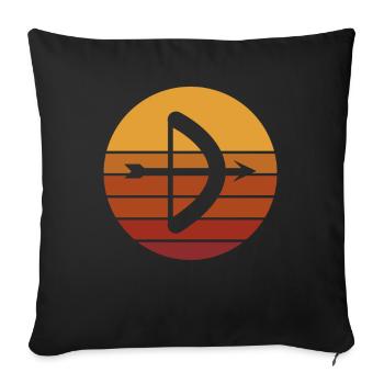 Cadeau de tir à l’arc Dire tir à l’arc - Housse de coussin décorative 45 x 45 cm - noir - Devant