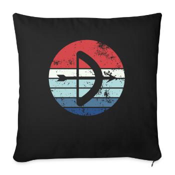 Cadeau de tir à l’arc Dire tir à l’arc - Housse de coussin décorative 45 x 45 cm - noir - Devant