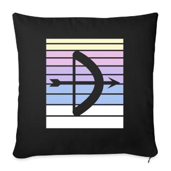 Cadeau de tir à l’arc Dire tir à l’arc - Housse de coussin décorative 45 x 45 cm - noir - Devant