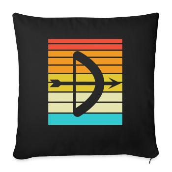 Bogen Schießen Geschenk Spruch Bogenschießen - Sofakissenbezug 45 x 45 cm - Schwarz - Vorne