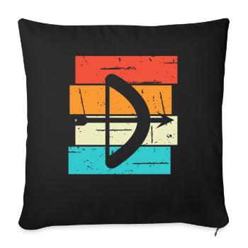 Bogen Schießen Geschenk Spruch Bogenschießen - Sofakissenbezug 45 x 45 cm - Schwarz - Vorne
