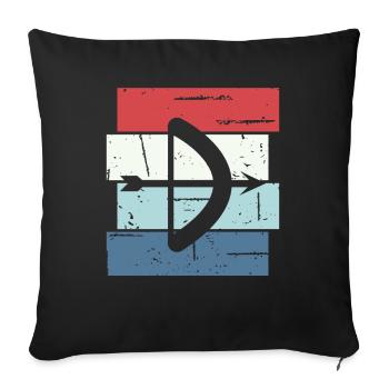 Cadeau de tir à l’arc Dire tir à l’arc - Housse de coussin décorative 45 x 45 cm - noir - Devant