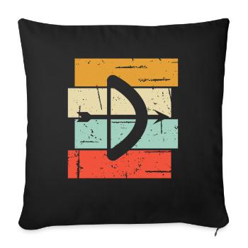 Cadeau de tir à l’arc Dire tir à l’arc - Housse de coussin décorative 45 x 45 cm - noir - Devant
