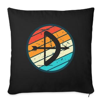 Cadeau de tir à l’arc Dire tir à l’arc - Housse de coussin décorative 45 x 45 cm - noir - Devant