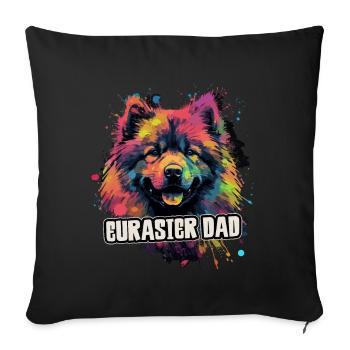 Eurasier Dog Gift Saying - Housse de coussin décorative 45 x 45 cm - noir - Devant