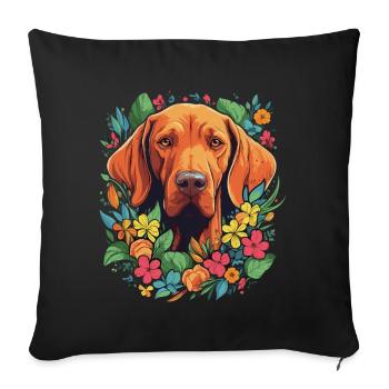 Vizsla Dog Gift - Sofa pillowcase 17,3'' x 17,3'' (45 x 45 cm) - black - Front