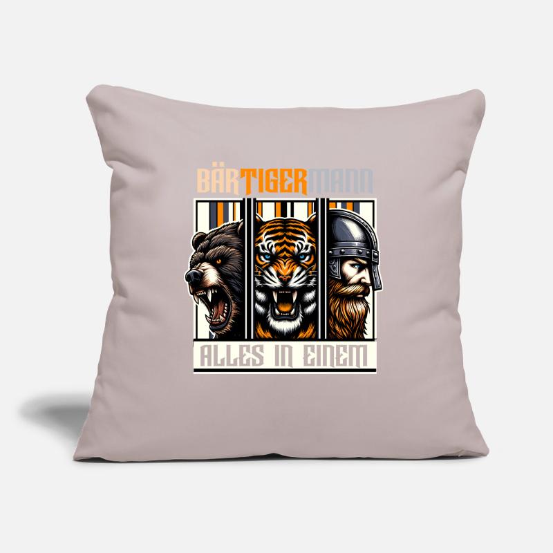 Bärtigermann Bär Tiger Mann Geschenk Bart Sprüche Sofakissenbezug 45 x 45 cm