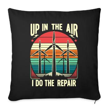 Pinwheel Climber Industrial Climber Gift - Sofa pillowcase 17,3'' x 17,3'' (45 x 45 cm) - black - Front