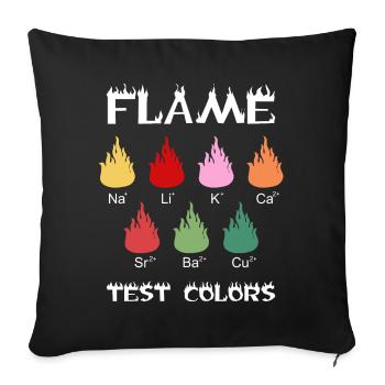 Flame Test Color Chemistry Chemical Science Custom - Sofa pillowcase 17,3'' x 17,3'' (45 x 45 cm) - black - Front