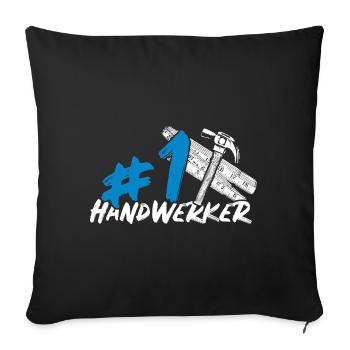 Handwerker - Sofakissenbezug 45 x 45 cm - Schwarz - Vorne