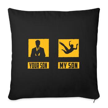 Capoeira - Housse de coussin décorative 45 x 45 cm - noir - Devant