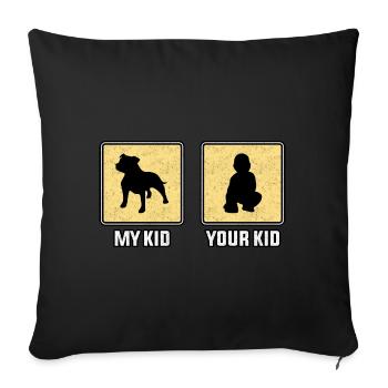 Votre enfant mon enfant - Housse de coussin décorative 45 x 45 cm - noir - Devant