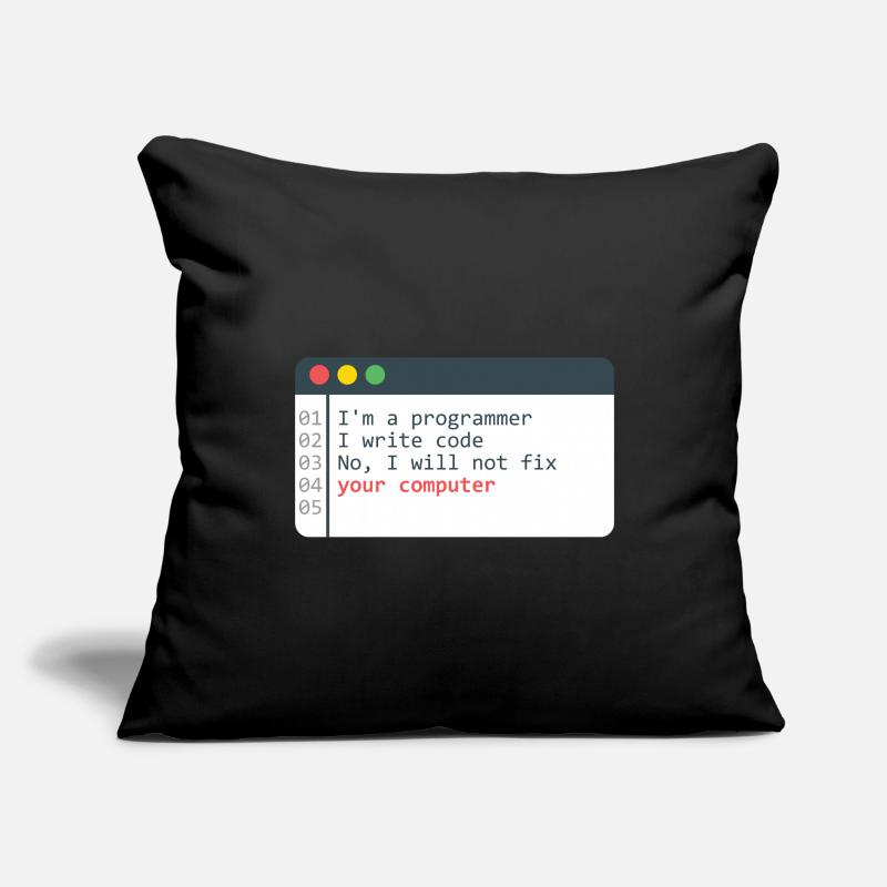 Programmer HTML Computer Coder Coding Programming Sofa pillowcase 17,3'' x 17,3'' (45 x 45 cm)