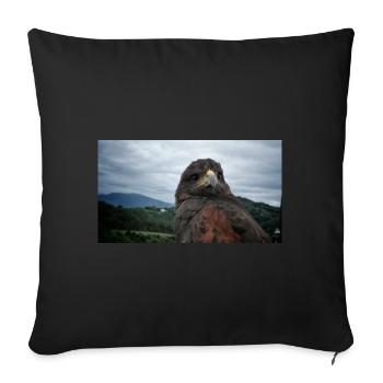 Golden eagle on mountainous landscape - Sofa pillowcase 17,3'' x 17,3'' (45 x 45 cm) - black - Front