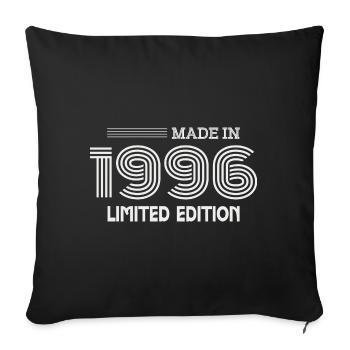 cadeau anniversaire 1996 idée cadeau 1996 - Housse de coussin décorative 45 x 45 cm - noir - Devant