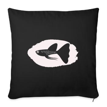 Fisch Aquarium Meerestier Klima Umweltschutz - Sofakissenbezug 45 x 45 cm - Schwarz - Vorne