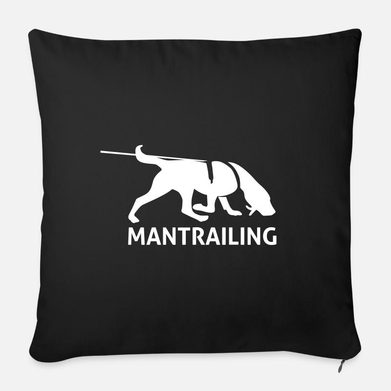 Mantrailing - Sofa pillowcase 17,3'' x 17,3'' (45 x 45 cm) - black
