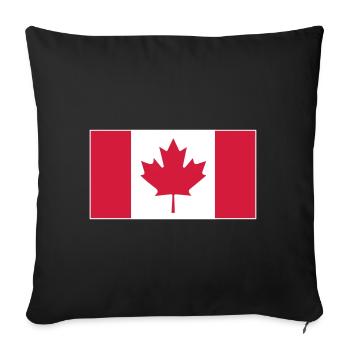 Canada flag - Sofa pillowcase 17,3'' x 17,3'' (45 x 45 cm) - black - Front