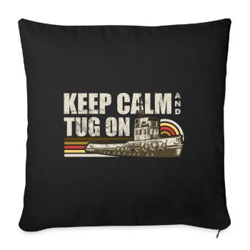 Schlepper Schleppboot Tug Life - Sofa pillowcase 17,3'' x 17,3'' (45 x 45 cm) - black - Front