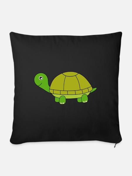 Schildkröte - Sofakissenbezug 45 x 45 cm - Schwarz