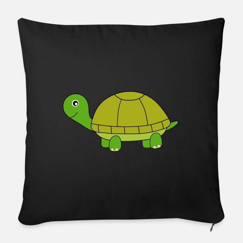 Schildkröte - Sofakissenbezug 45 x 45 cm - Schwarz