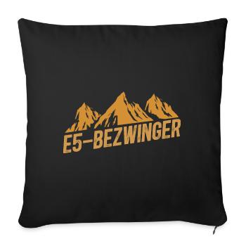 Alpenüberquerung Oberstdorf Meran E5 Fernwanderweg - Sofakissenbezug 45 x 45 cm - Schwarz - Vorne