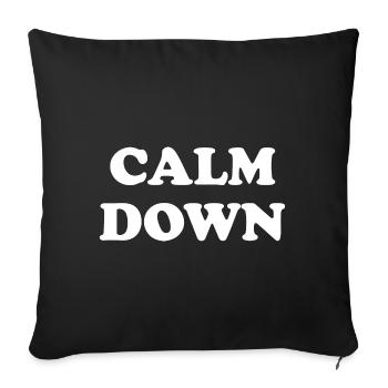 Calm Down Graphic - Sofa pillowcase 17,3'' x 17,3'' (45 x 45 cm) - black - Front