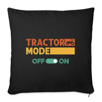 Traktor Mode on Traktor Fans und Landwirte - Sofakissenbezug 45 x 45 cm - Schwarz - Vorne