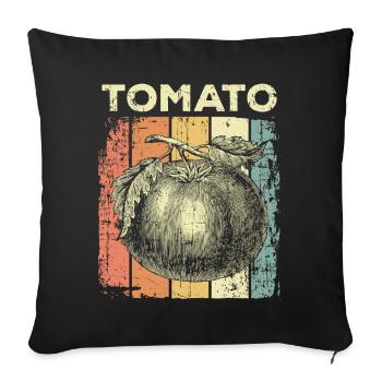 tomato - Sofa pillowcase 17,3'' x 17,3'' (45 x 45 cm) - black - Front