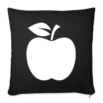 Vitamines de l’icône Apple - Housse de coussin décorative 45 x 45 cm - noir - Devant