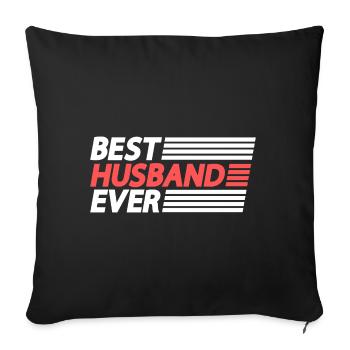Best husband ever men gift - Sofa pillowcase 17,3'' x 17,3'' (45 x 45 cm) - black - Front