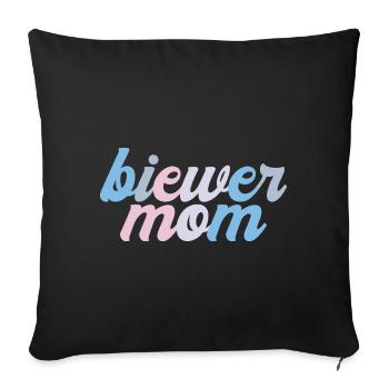 Biewer Yorkshire Terrier Dog Mix Mom - Sofa pillowcase 17,3'' x 17,3'' (45 x 45 cm) - black - Front