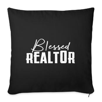 Realtor Design For Real Estate Agents and Brokers - Housse de coussin décorative 45 x 45 cm - noir - Devant