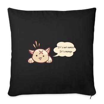 These are not comics, they are manga - Sofa pillowcase 17,3'' x 17,3'' (45 x 45 cm) - black - Front