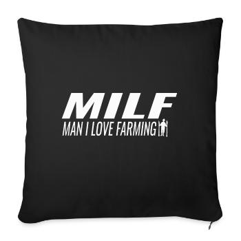 Agriculture Agriculteurs Agriculteurs Paysans Humour - Housse de coussin décorative 45 x 45 cm - noir - Devant