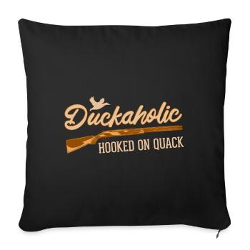 Duckaholic Entenjagd - Sofakissenbezug 45 x 45 cm - Schwarz - Vorne