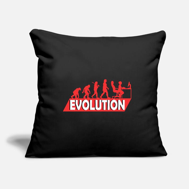 Computer Nerd Programmeur Evolution drôle Housse de coussin décorative 45 x 45 cm