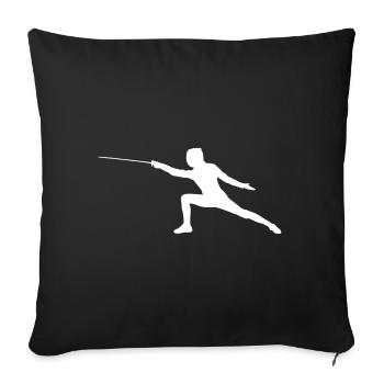 Fencer Design Gift - Sofa pillowcase 17,3'' x 17,3'' (45 x 45 cm) - black - Front